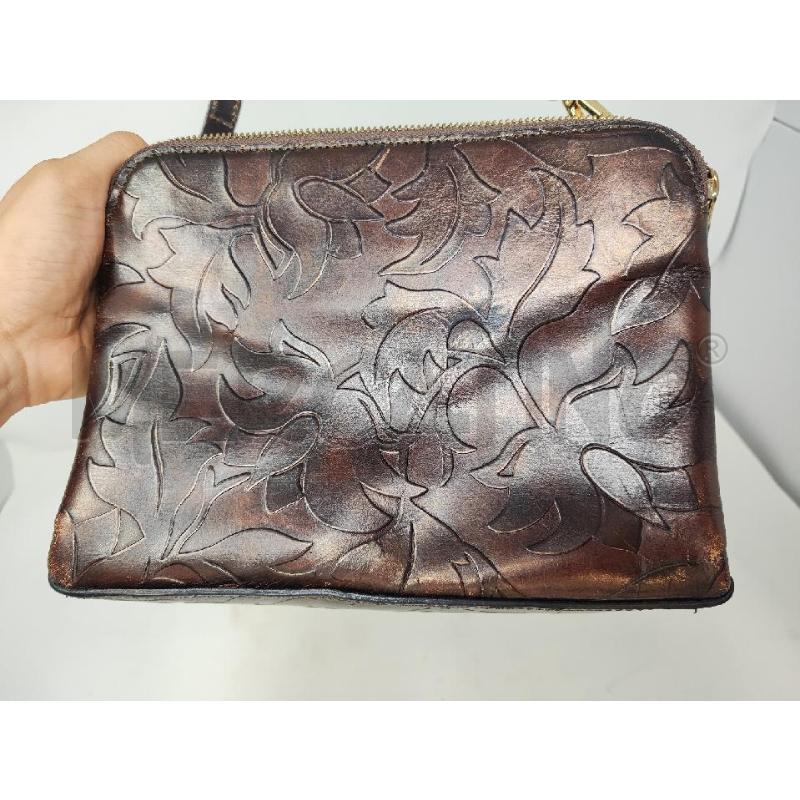 BORSETTA DONNA # VALENTINA PELLE BRONZATA 2 ZIP | Mercatino dell'Usato Vinci - fraz. sovigliana 3