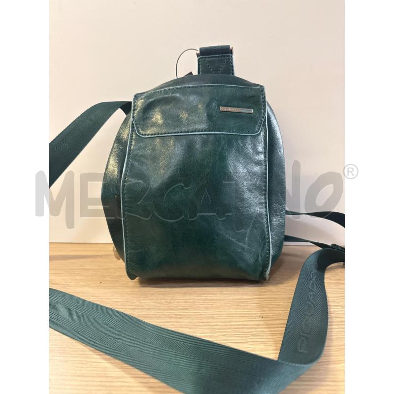 BORSETTA TRACOLLA PIQUADRO PELLE VERDE  | Mercatino dell'Usato Vinci - fraz. sovigliana 1
