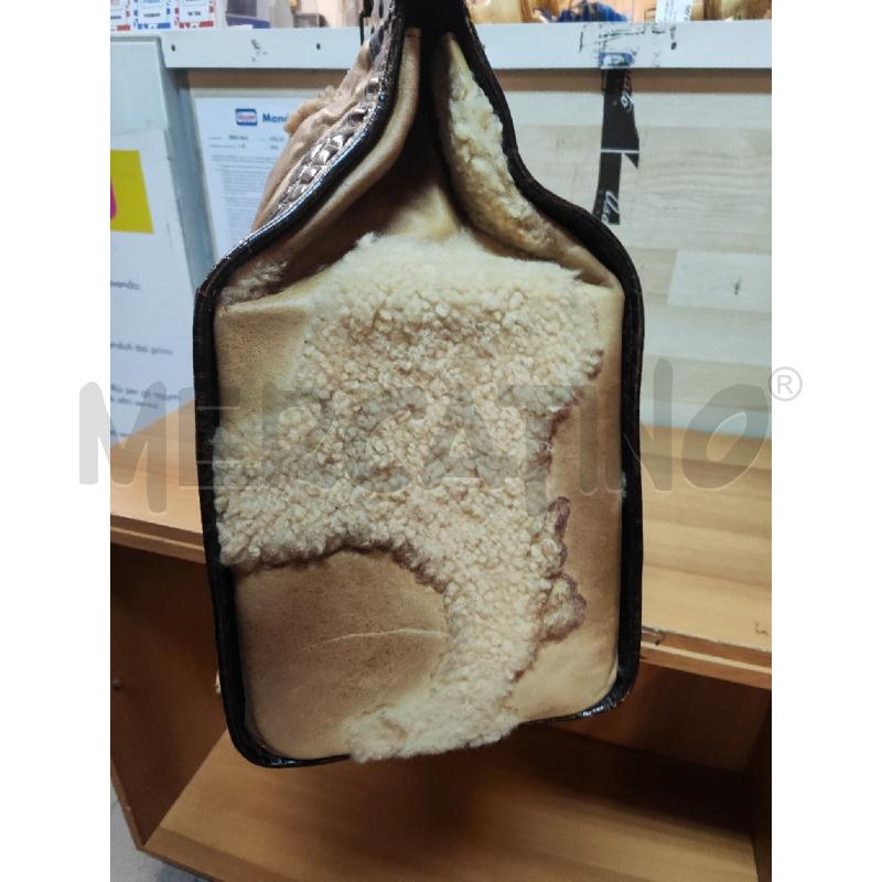 BORSONE # PELLE INSERTI PELLICCIA CHIUSURA METALLO | Mercatino dell'Usato Vinci - fraz. sovigliana 3