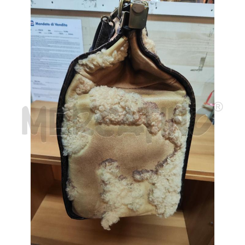 BORSONE # PELLE INSERTI PELLICCIA CHIUSURA METALLO | Mercatino dell'Usato Vinci - fraz. sovigliana 4