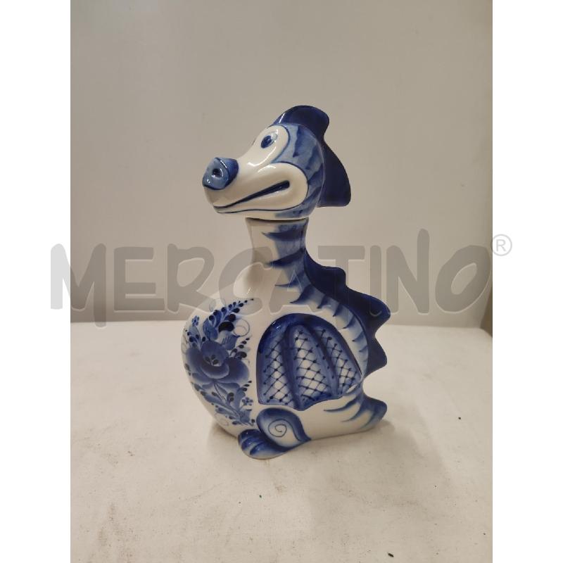 BOTTIGLIETTA CERAMICA DRAGHETTO DECORO BLU | Mercatino dell'Usato Vinci - fraz. sovigliana 1