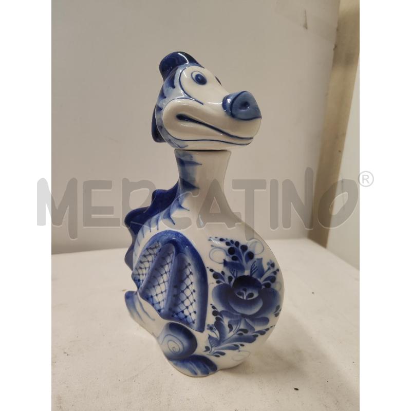 BOTTIGLIETTA CERAMICA DRAGHETTO DECORO BLU | Mercatino dell'Usato Vinci - fraz. sovigliana 2