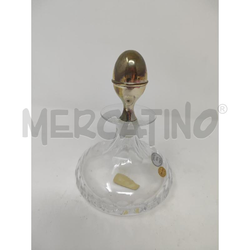 BOTTIGLIETTA VETRO BASSA TAPPINO ARGENTATO  | Mercatino dell'Usato Vinci - fraz. sovigliana 1