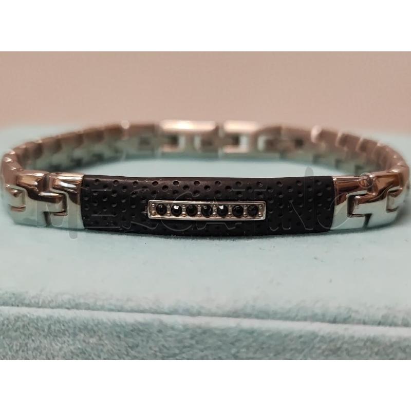 BRACCIALETTO BROSWAY PLACCA NERA STRASS  | Mercatino dell'Usato Vinci - fraz. sovigliana 2