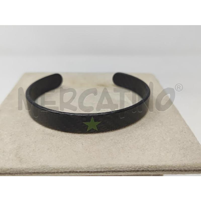 BRACCIALETTO REBECCA CARBONIO RIGIDO NERO STELLA VERDE TG.L | Mercatino dell'Usato Vinci - fraz. sovigliana 1