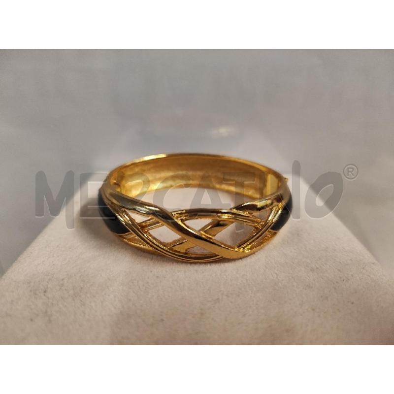 BRACCIALE LANVIN RIGIDO APRIBILE SMALTATO NERO  | Mercatino dell'Usato Vinci - fraz. sovigliana 1