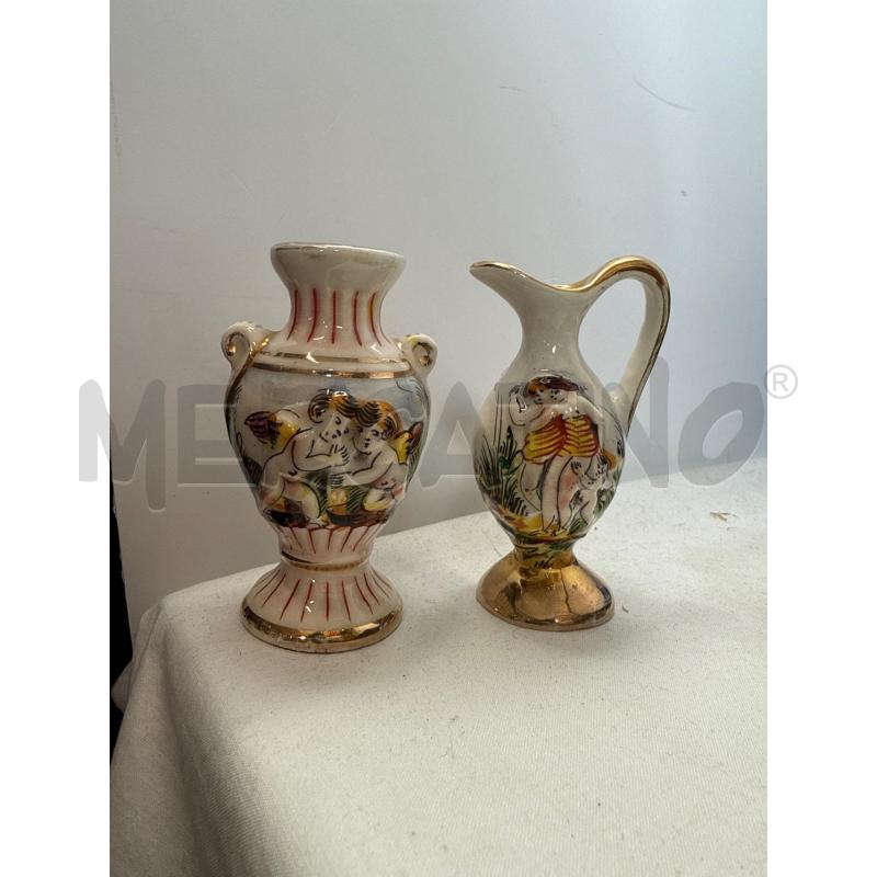 BRICCHETTO + VASETTO CERAMICA CAPODIMONTE  | Mercatino dell'Usato Vinci - fraz. sovigliana 1