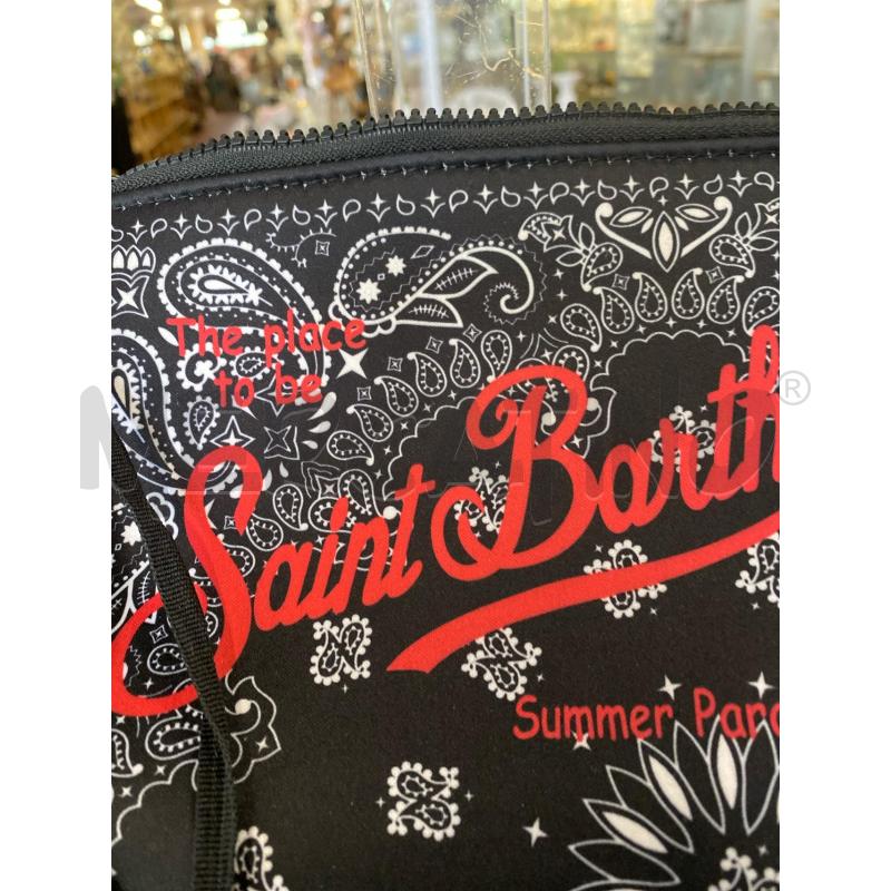 BUSTINA SAINT BARTH NERA FIORI BIANCHI | Mercatino dell'Usato Vinci - fraz. sovigliana 2