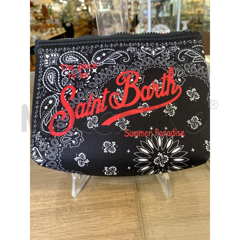 BUSTINA SAINT BARTH NERA FIORI BIANCHI | Mercatino dell'Usato Vinci - fraz. sovigliana 3