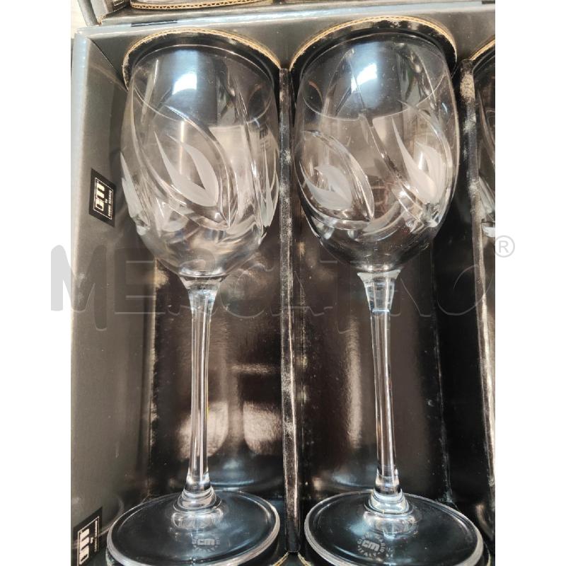 CALICI PZ. 12 CRISTALLO MOLATI CC VINO NUOVI | Mercatino dell'Usato Vinci - fraz. sovigliana 2