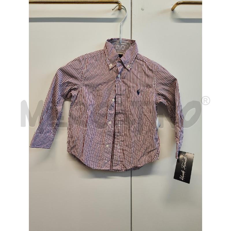CAMICIA BAMBINO RALPH LAUREN RIGHE BORDEAUX TG.3 | Mercatino dell'Usato Vinci - fraz. sovigliana 1