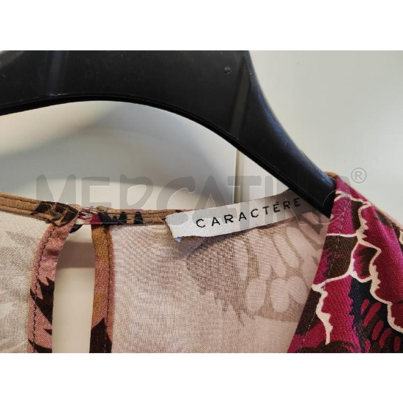 CAMICIA DONNA CARACTERE BEIGE FIORI ROSAS TG.46 | Mercatino dell'Usato Vinci - fraz. sovigliana 2