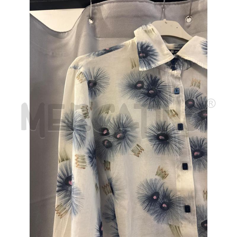 CAMICIA DONNA GAS BIANCA FIORI BLU TG.L | Mercatino dell'Usato Vinci - fraz. sovigliana 2