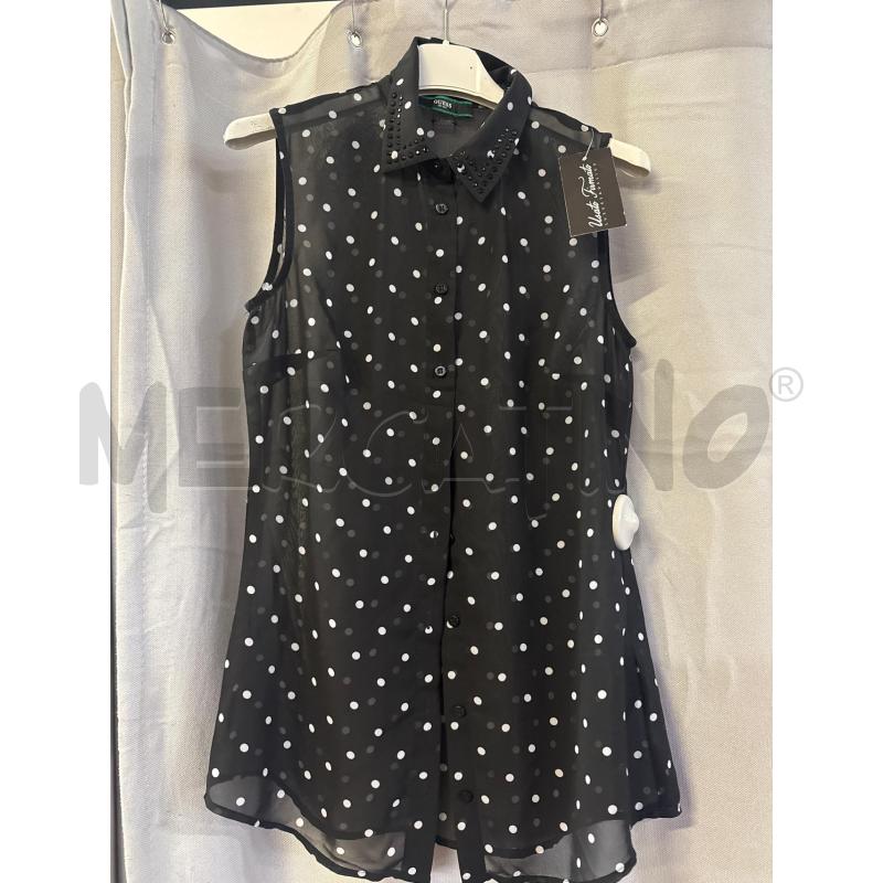 CAMICIA DONNA GUESS NERA POIS BIANCHI TG.XS SENZA MANICHE | Mercatino dell'Usato Vinci - fraz. sovigliana 1