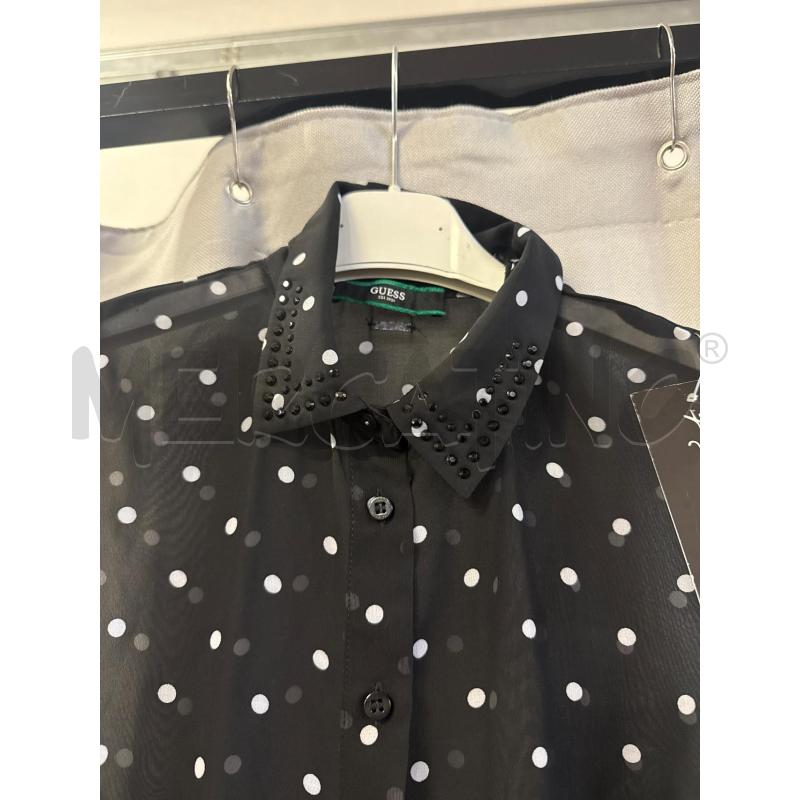 CAMICIA DONNA GUESS NERA POIS BIANCHI TG.XS SENZA MANICHE | Mercatino dell'Usato Vinci - fraz. sovigliana 2