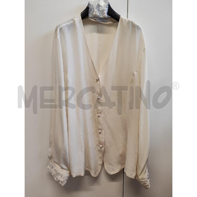 CAMICIA DONNA MARINA RINALDI 100% SETA CREMA TG.27 | Mercatino dell'Usato Vinci - fraz. sovigliana 1