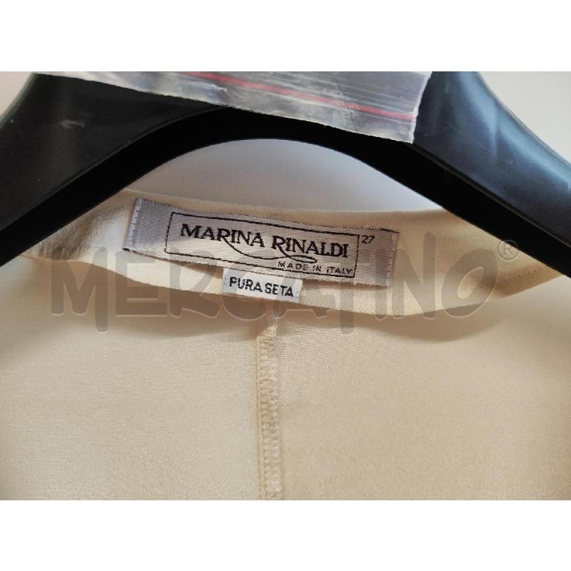 CAMICIA DONNA MARINA RINALDI 100% SETA CREMA TG.27 | Mercatino dell'Usato Vinci - fraz. sovigliana 2
