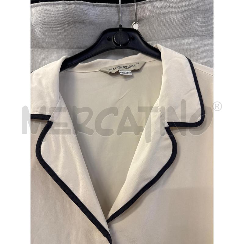 CAMICIA DONNA MARINA RINALDI CREMA 100% SETA TG.29 | Mercatino dell'Usato Vinci - fraz. sovigliana 2
