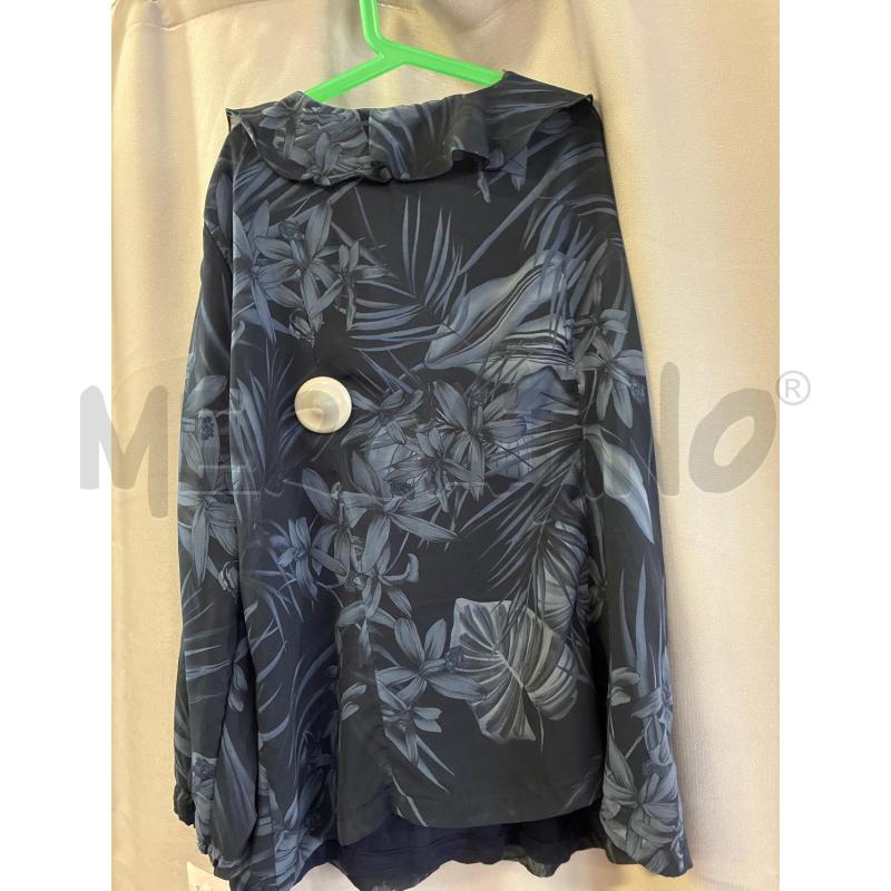 CAMICIA DONNA NERO GIARDINI FIORI BLU VOULANTO TG.50 | Mercatino dell'Usato Vinci - fraz. sovigliana 3