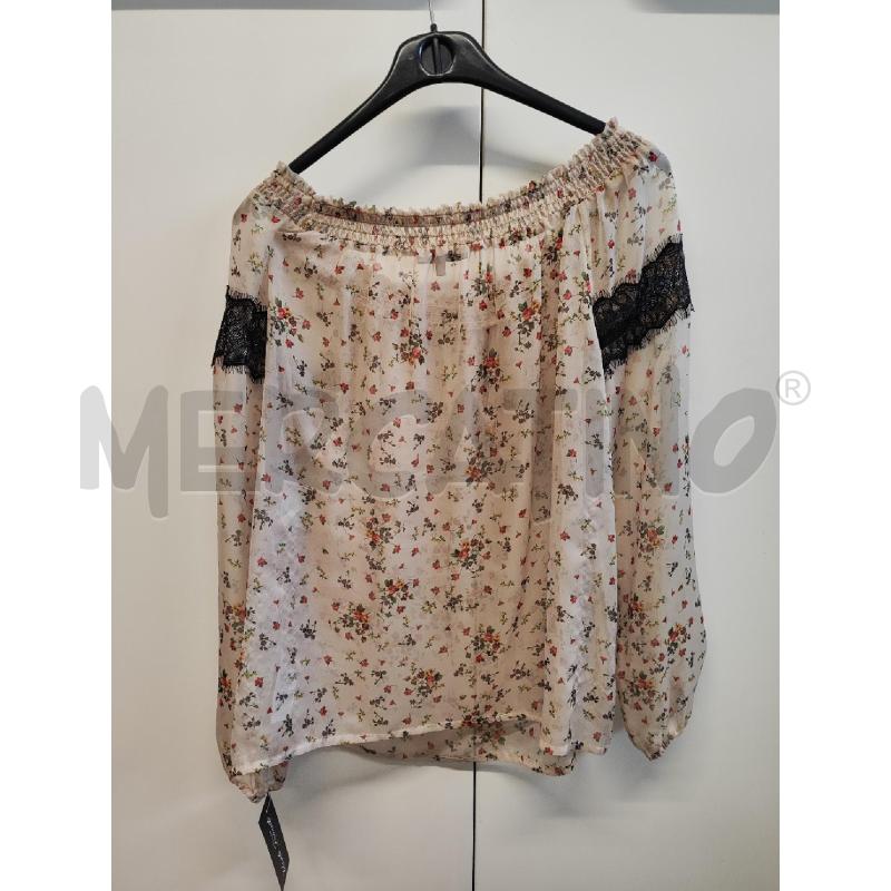 CAMICIA DONNA PATRIZIA PEPE BEIGE FIORELLINI TG.44 | Mercatino dell'Usato Vinci - fraz. sovigliana 4
