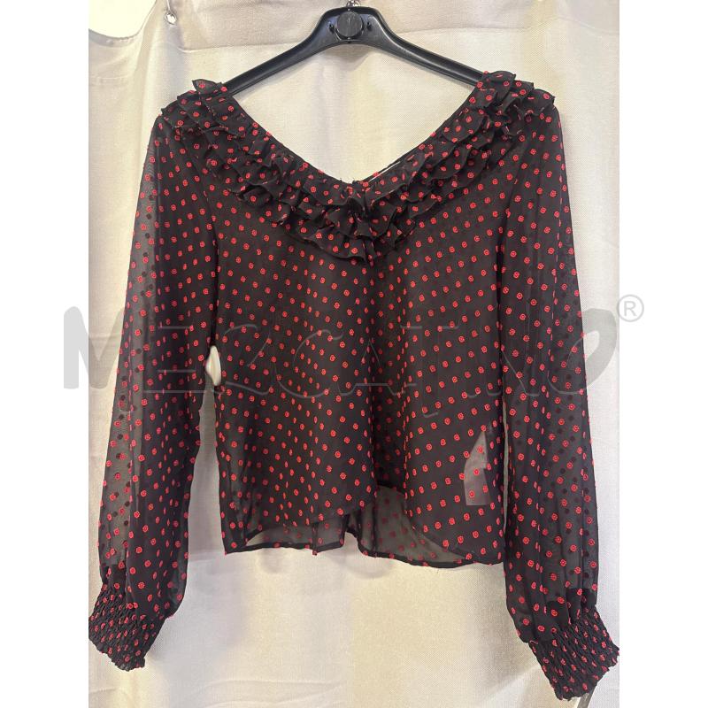 CAMICIA DONNA SILVIAN HEACH NERA FIORELLINI ROSSI TG.XS GALETTA | Mercatino dell'Usato Vinci - fraz. sovigliana 1