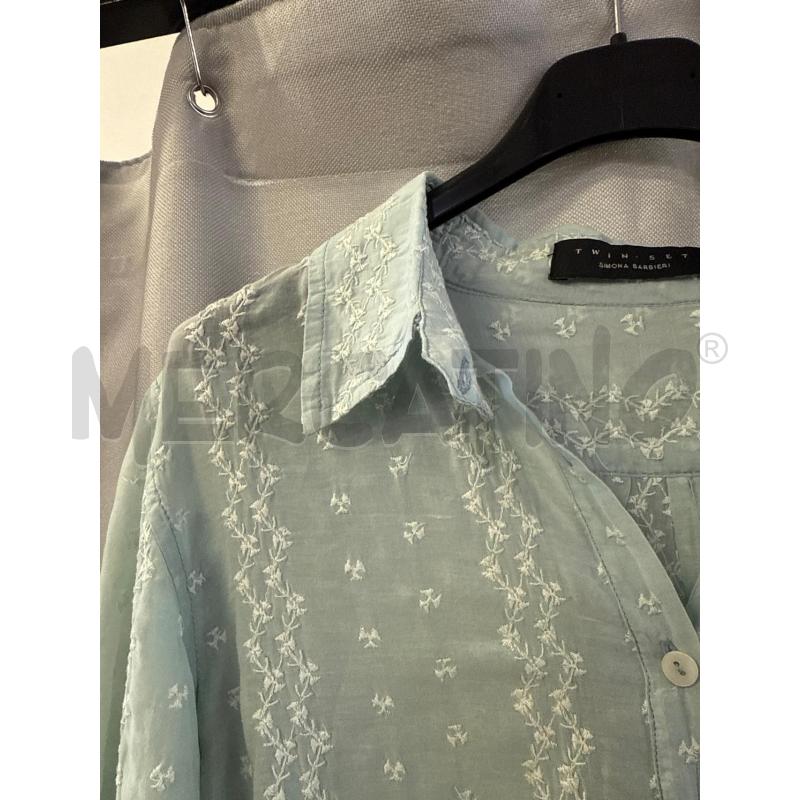 CAMICIA DONNA TWIN SET VERDE TG.S RICAMO FIORELLINI BIANCHI | Mercatino dell'Usato Vinci - fraz. sovigliana 2