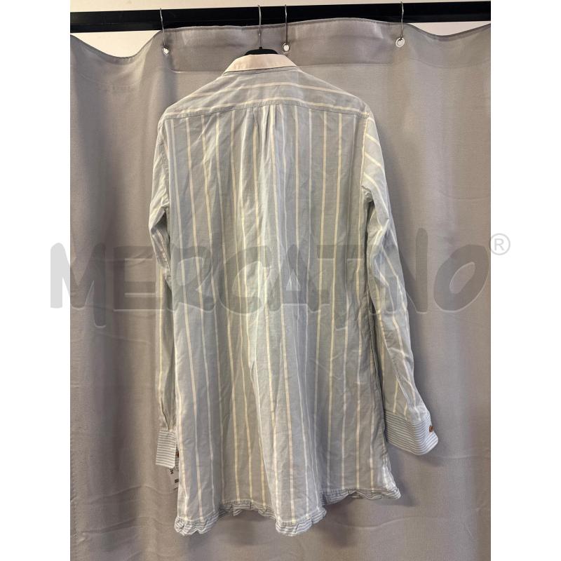 CAMICIA DONNA # LIBERTY ROSE AZZURRA RIGHE BIANCHE TG.44 GALETTE | Mercatino dell'Usato Vinci - fraz. sovigliana 2