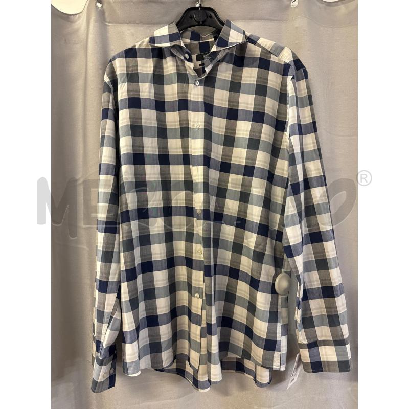CAMICIA UOMO BOSS QUADRI BLU PANNA TG.43 | Mercatino dell'Usato Vinci - fraz. sovigliana 1
