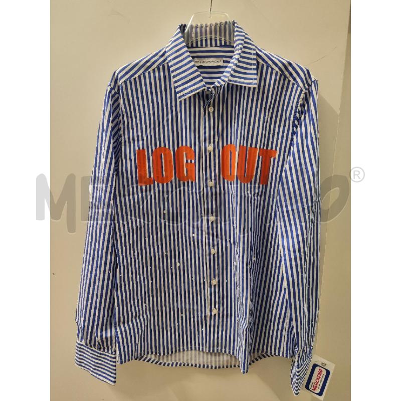 CAMICIA UOMO EN AVANCEBIANCA RIGHE BLU TG.M | Mercatino dell'Usato Vinci - fraz. sovigliana 1