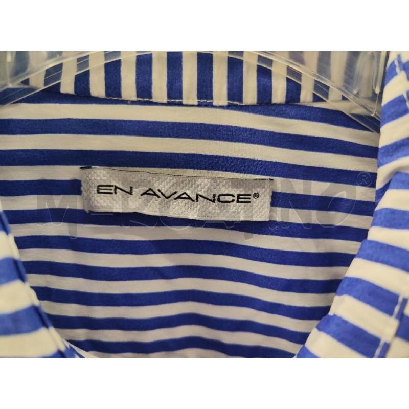 CAMICIA UOMO EN AVANCEBIANCA RIGHE BLU TG.M | Mercatino dell'Usato Vinci - fraz. sovigliana 3