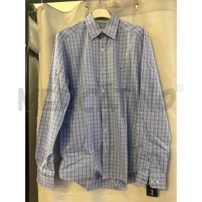 CAMICIA UOMO LACOSTE AZZURRA QUADRETTI TG.39 | Mercatino dell'Usato Vinci - fraz. sovigliana 1