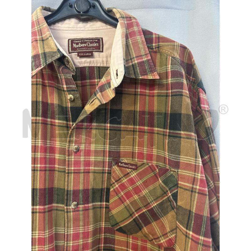 CAMICIA UOMO MARLBORO MARRONE QUADRI | Mercatino dell'Usato Vinci - fraz. sovigliana 2