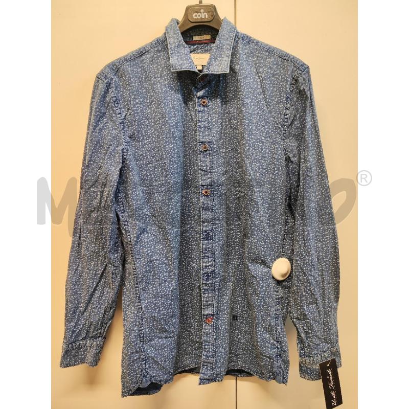 CAMICIA UOMO PEPE JEANS TG.L BLU FIORELLINI BIANCHI | Mercatino dell'Usato Vinci - fraz. sovigliana 1