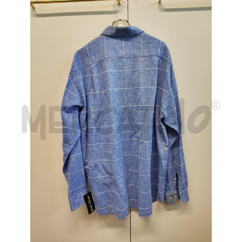 CAMICIA UOMO ROCCOBAROCCO AZZURRA QUADRI BIANCHI TG.45 | Mercatino dell'Usato Vinci - fraz. sovigliana 3