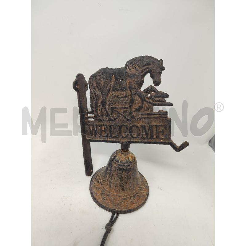 CAMPANELLA WELCOME METALLO DA APPENDERE | Mercatino dell'Usato Vinci - fraz. sovigliana 1
