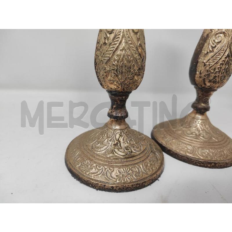 CANDELABRI PZ. 2 ARGENTATI H.22 | Mercatino dell'Usato Vinci - fraz. sovigliana 2