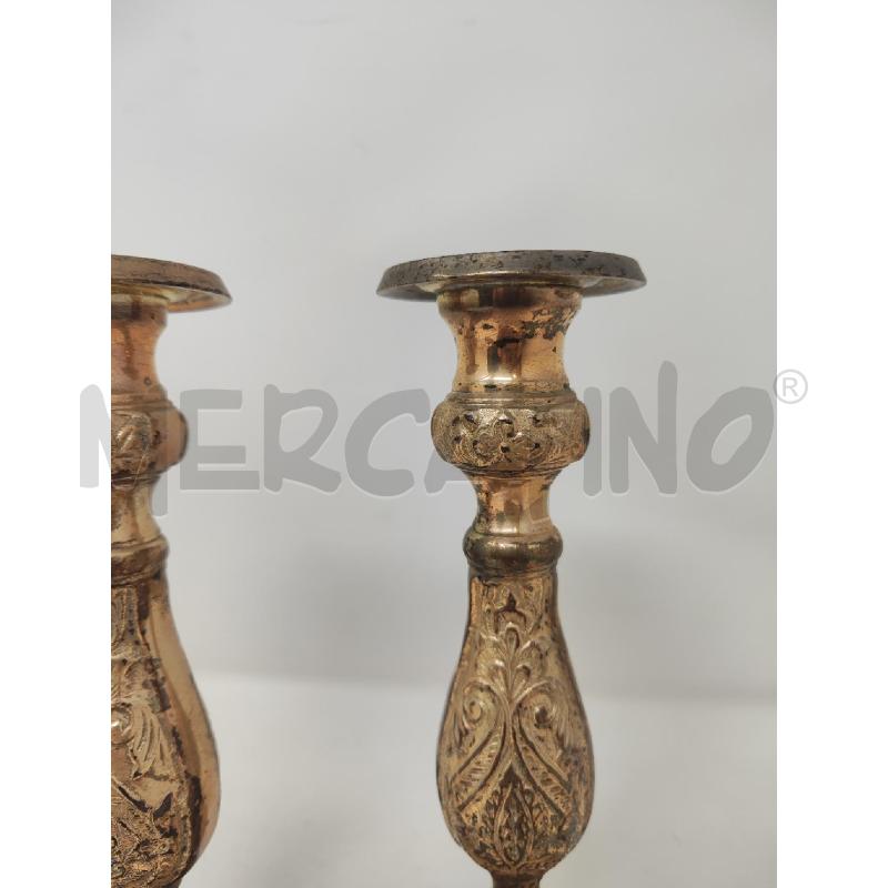 CANDELABRI PZ. 2 ARGENTATI H.22 | Mercatino dell'Usato Vinci - fraz. sovigliana 3