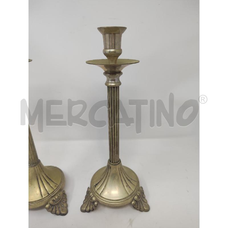 CANDELABRI PZ. 2 METALLO ARGENTATI H.30 | Mercatino dell'Usato Vinci - fraz. sovigliana 2