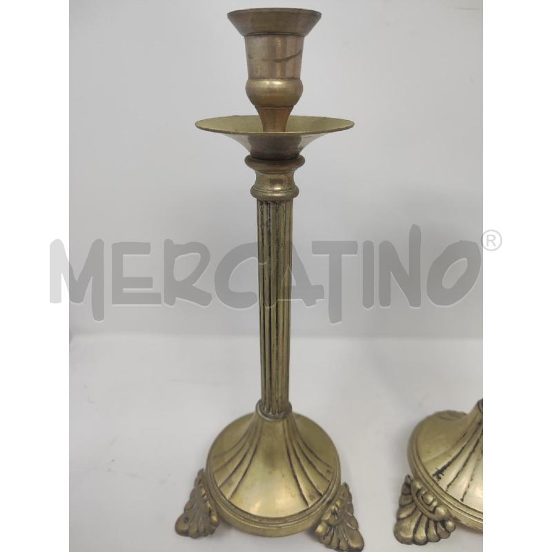 CANDELABRI PZ. 2 METALLO ARGENTATI H.30 | Mercatino dell'Usato Vinci - fraz. sovigliana 3