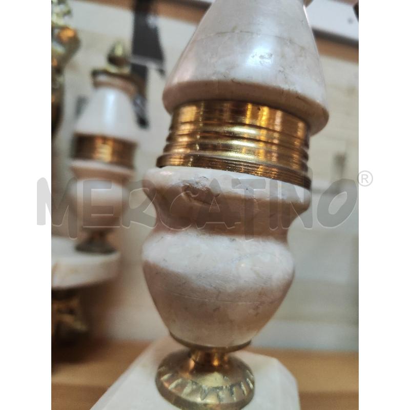 CANDELABRI PZ. 2 + OROLOGIO METALLO INSERTI MARMO | Mercatino dell'Usato Vinci - fraz. sovigliana 4