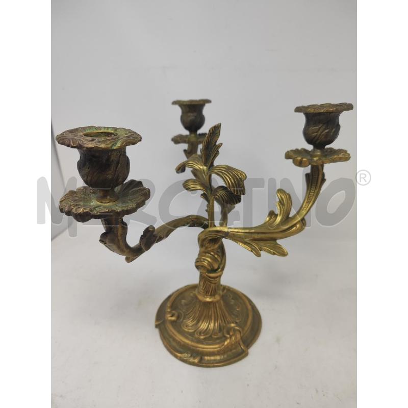 CANDELABRO 3 POSTI METALLO DORATO  | Mercatino dell'Usato Vinci - fraz. sovigliana 1