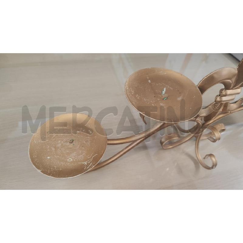 CANDELABRO 5 POSTI METALLO DORATO | Mercatino dell'Usato Vinci - fraz. sovigliana 2