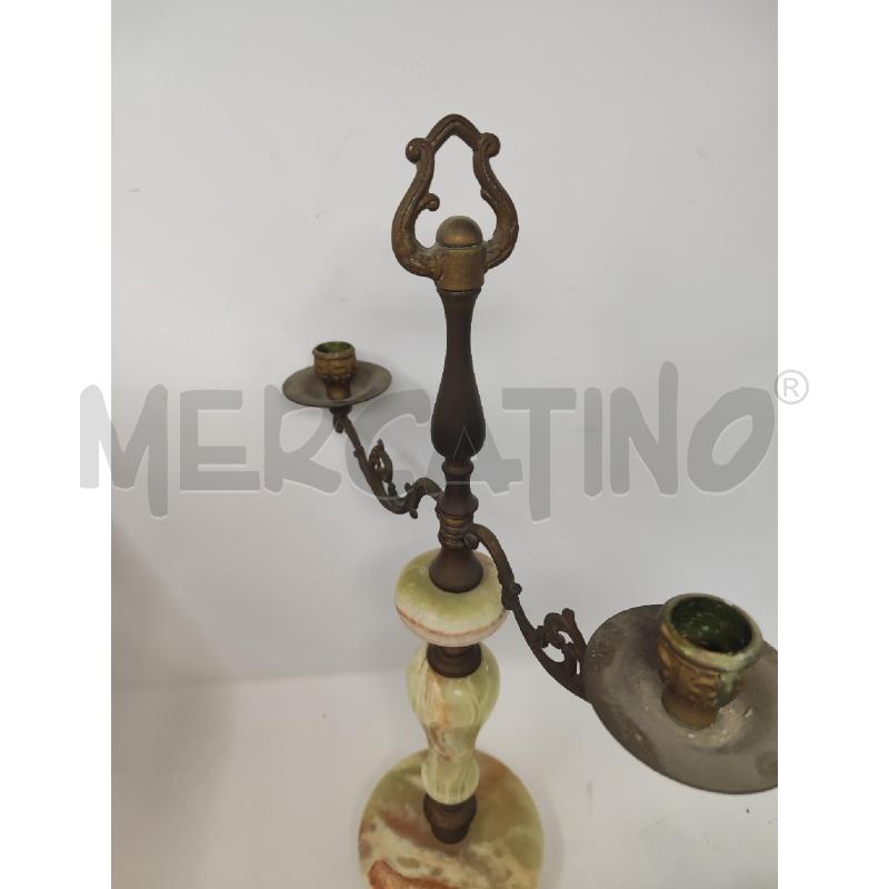 CANDELABRO METALLO E ALABASTRO  | Mercatino dell'Usato Vinci - fraz. sovigliana 4