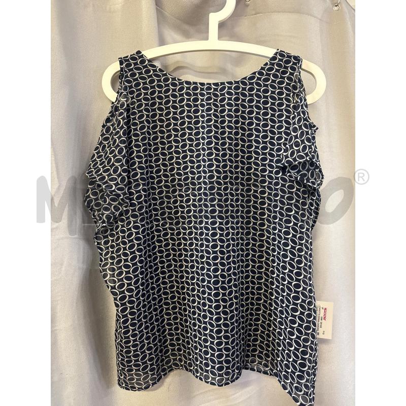 CANOTTA DONNA CAMOMILLA BLU CERCHI PANNA TG.42 | Mercatino dell'Usato Vinci - fraz. sovigliana 1