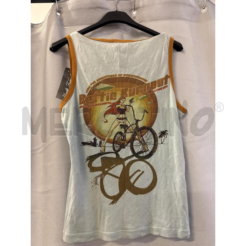 CANOTTA DONNA CUSTO' AZZURRA CHITARRA SENZA TG | Mercatino dell'Usato Vinci - fraz. sovigliana 2