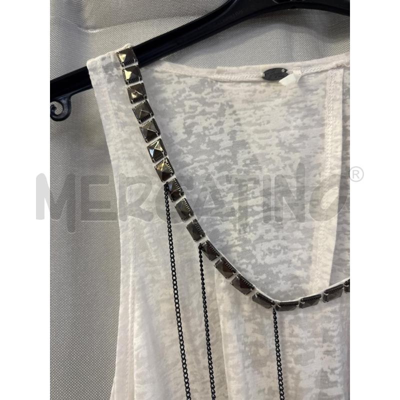 CANOTTA DONNA GUESS BIANCA CATENE | Mercatino dell'Usato Vinci - fraz. sovigliana 2