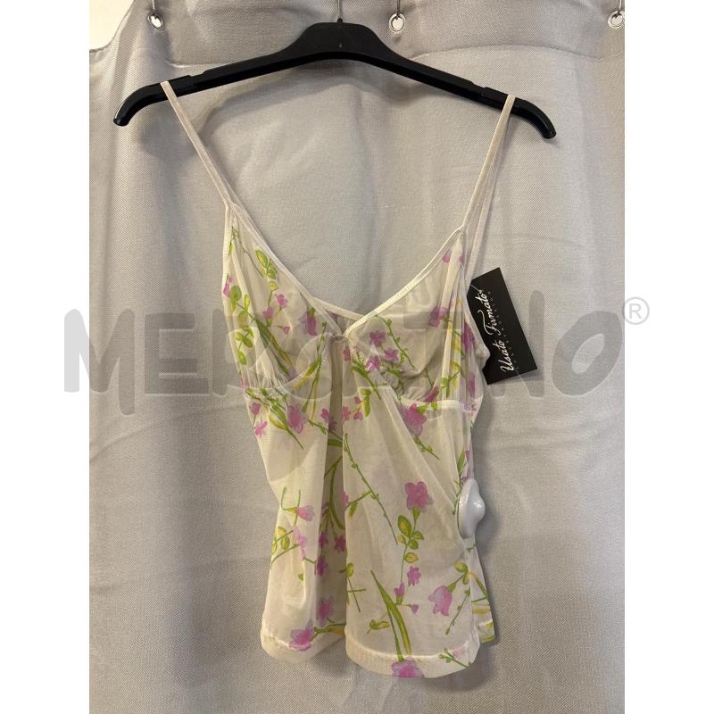 CANOTTA DONNA GUESS PANNA FIORI ROSA TG.S | Mercatino dell'Usato Vinci - fraz. sovigliana 1