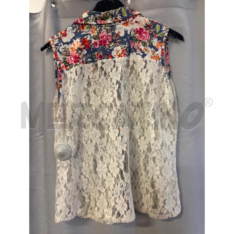 CANOTTA DONNA GUESS PIZZO PANNA E INSERTI FLOREALE  | Mercatino dell'Usato Vinci - fraz. sovigliana 2