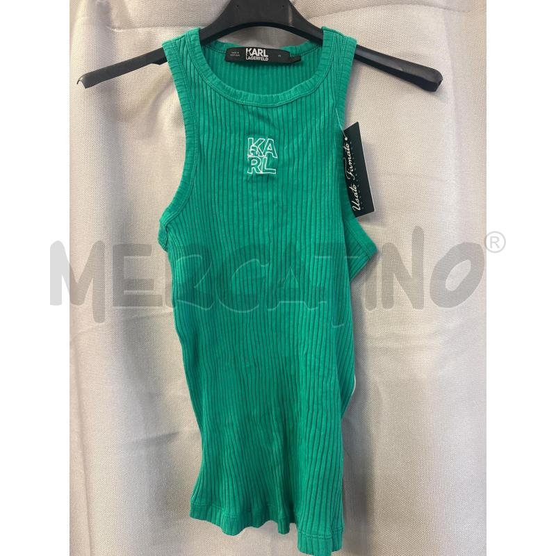 CANOTTA DONNA KARL LAGERFELD VERDE TG.XS  | Mercatino dell'Usato Vinci - fraz. sovigliana 1
