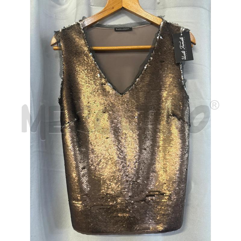 CANOTTA DONNA MARIELLA ROSATI PAILLETTES BRONZATE | Mercatino dell'Usato Vinci - fraz. sovigliana 1
